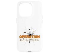 Araña Espeluznante tejiendo telaraña Gato Caramelo operación Halloween Carcasa para iPhone 15 Pro