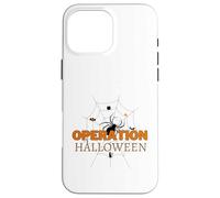 Araña Espeluznante tejiendo telaraña Gato Caramelo operación Halloween Carcasa para iPhone 16 Pro MAX