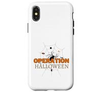 Araña Espeluznante tejiendo telaraña Gato Caramelo operación Halloween Carcasa para iPhone X/XS