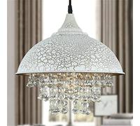 araña Lámparas Americano Lámpara Cristal Metal grieta Retro Accesorios Luces Colgantes Blancas, luz de Techo