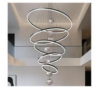 Araña Moderna, Modern Simple Living Room Chandelier Indoor Lighting Ceiling Lamp Hanging Light led Chandeliers for lightin(5 Rings Small,Cold)