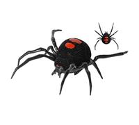Araña negra para broma, caminar de juguete de araña - figura de animales simulados que arrastra la araña falsa - verifique la solución de broma de gato aburrido interior aburrido para n interesar