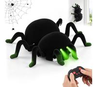 Araña RC, Control Remoto, Trepa Paredes y Techos, Recargable, Verde | Robot Araña con Ojos LED, Juguete para Niños de 3 Años en adelante, Regalo Escalofriante de Halloween para Niños y Niñas