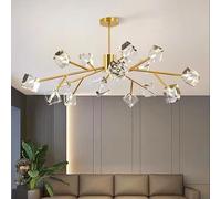 araña Techo Modernas Comedor lámparas luz Colgantes lámpara Colgante para iluminación Interior la Sala de Estar (Oro 12 Cabezas, cálido)