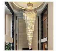 araña Techo, Top Villa Lujosa Sala Estar Larga Cristal Gris lámpara led Dorado Loft Colgante de luz Accesorio