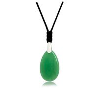 arana's - Colgante aventurina verde - Collar ajustable con piedra natural gota de agua para hombre o mujer - Cristales curativos y piedras energeticas - Regalos originales (Aventurina verde)