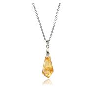 arana's® - Colgante citrino piedra genuina natural 100% con cadena acero inoxidable - Cristales y piedras semipreciosas energéticas para mujer y hombre - Amuleto buena suerte (Citrino)