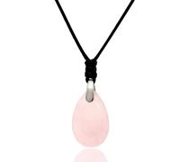 arana's - Colgante cuarzo rosa mujer - Collar ajustable con piedra natural gota de agua - Cristales y piedras preciosas energeticas - Curacion chakras sanacion (Cuarzo Rosa)