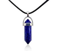 arana's - Colgante lapislazuli piedra natural forma puntiaguda - Collar para mujer y hombre - Cristales naturales y piedras preciosas - Curacion de chakras piedras curativas (Lapislázuli)