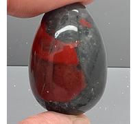 arana's® - Huevo SANGRE AFRICANA piedra natural pulida - Huevo de bolsillo 3x2 cm - Protégete, amuleto de la suerte - Piedras y cristales naturales de sanación meditación (Sangre Africana)