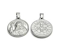 arana's® - Medalla Cruz de San Benito acero inoxidable 316L - Tamaño mediano 18 mm para colgante o pulsera hombre mujer y niños - Medallas religiosas amuletos de la suerte (Pata)