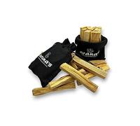 arana's - Palo Santo Natural - 250 gr Madera Sagrada para Quemar autentica de Perú - Incienso XL Premium ecologico y sostenible Cortado a Mano - Saco Algodon de Regalo - Amuletos de la Suerte
