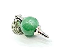 arana's - Pendulo adivinacion profesional AVENTURINA VERDE - Pendulo divinatorio universal de radiestesia en piedra natural y metal - Para reiki feng-shui tarot esoterismo (Aventurina verde)