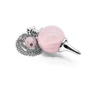 arana's - Pendulo adivinacion profesional CUARZO ROSA - Pendulo divinatorio universal de radiestesia en piedra natural y metal - Para reiki feng-shui tarot wicca esoterismo (Cuarzo rosa)