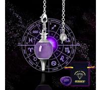 arana's - Pendulos adivinacion profesional AMATISTA - Pendulo radiestesia universal de piedra natural y metal - Para tarot reiki feng-shui wicca esoterismo (Amatista)