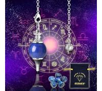 arana's - Pendulos adivinacion profesional LAPISLÁZULI - Pendulo radiestesia universal de piedra natural y metal - Para tarot reiki feng-shui wicca esoterismo (Lapislázuli)