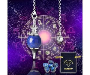 arana's - Pendulos adivinacion profesional LAPISLÁZULI - Pendulo radiestesia universal de piedra natural y metal - Para tarot reiki feng-shui wicca esoterismo (Lapislázuli)