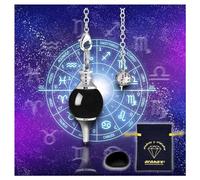 arana's - Pendulos adivinacion profesional ÓNIX NEGRO - Pendulo radiestesia universal de piedra natural y metal - Para tarot reiki feng-shui wicca esoterismo (Ónix)