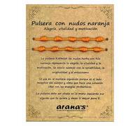 arana's - Pulsera 7 chakras con nudos naranja mujer hombre - Hilo del destino - Protección energía negativa - Amuleto de la buena suerte (Naranja)