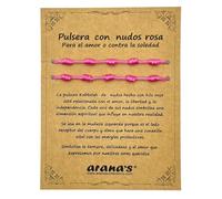 arana's - Pulsera 7 chakras con nudos rosa mujer hombre - Para el amor y contra la soledad - Hilo protección energía negativa - Amuleto de la buena suerte (Rosa)