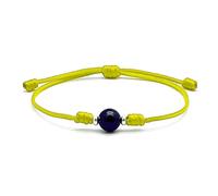 arana's - Pulsera nudos hilo rojo con turmalina negra piedra natural - Adornos en plata de Ley - Amuleto contra mal de ojo para mujer y hombre - Sanación y curación energía negativa (Amarilla)