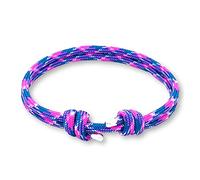 arana's - Pulsera nutica mujer hombre niño niña | Color rosa roja morada negra amarilla | Adornos de Plata de Ley | Pulseras marineras hechas a mano | Brazaletes surferos cuerda paracord