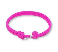 arana's - Pulsera nutica mujer hombre niño niña | Color rosa roja morada negra amarilla | Adornos de Plata de Ley | Pulseras marineras hechas a mano | Brazaletes surferos cuerda paracord