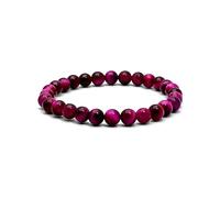 arana's Pulsera OJO DE TIGRE ROSA - Piedras naturales semipreciosas energeticas para mujer y hombre - Hilo elastico con cuentas de bolas - Cristales curativos sanacion y curacion (Ojo tigre rosa)