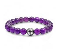 arana's - Pulsera piedra natural semipreciosa 8mm calidad 5A - Hilo elástico con cuentas de bolas - Piedras energéticas y cristales curativos para mujer y hombre - Curación sanación (Amatista)