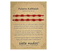 arana's® - Pulsera siete nudos roja mujer hombre niños bebés - Contra el mal de ojo - Hilo rojo protección energía negativa - Amuleto para buena suerte amistad familia amigos parejas (Pareja)