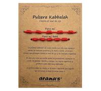arana's - Pulsera siete nudos roja mujer niño - Hilo rojo del destino - Protección contra energía negativa y mal de ojo - Amuleto de la buena suerte (Mama-Bebe)
