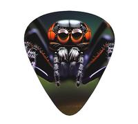 Arañas tropicales de la selva tropical, púas de guitarra elegantes y duraderas, tres tipos de púas de guitarra finas, medianas y pesadas (12 piezas), adecuadas para guitarra, bajo, guitarra eléctrica