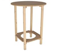 Aranaz | Mesa Camilla Gazte Redonda | Madera de Pino | Tablero Aglomerado | Mesa de Salon, Cocina o Terraza | Desmontable | Ideal para Invierno y Verano | Sin Barnizar | Mesas Color Madera | 90x75cm