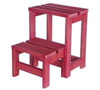 Aranaz Escalera banqueta, Madera de Haya, Rojo carmesí