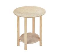 Aranaz | Mesa Camilla Gazte Redonda | Madera de Pino | Tablero Aglomerado | Mesa de Salon, Cocina o Terraza | Desmontable | Ideal para Invierno y Verano | Sin Barnizar | Mesas Color Madera | 50x75cm