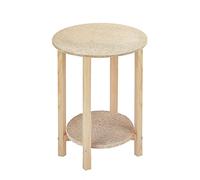 Aranaz | Mesa Camilla Gazte Redonda | Madera de Pino | Tablero Aglomerado | Mesa de Salon, Cocina o Terraza | Desmontable | Ideal para Invierno y Verano | Sin Barnizar | Mesas Color Madera | 40x75cm