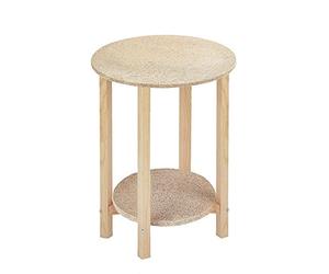 Aranaz | Mesa Camilla Gazte Redonda | Madera de Pino | Tablero Aglomerado | Mesa de Salon, Cocina o Terraza | Desmontable | Ideal para Invierno y Verano | Sin Barnizar | Mesas Color Madera | 40x75cm