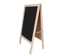 Aranaz - Pizarra Caballete con Doble Cara - Haya Maciza - Negra - Ideal para hostelería, Infantil, Restaurante, etc. - 55 cm x 34 cm x 100 cm