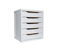 ARANAZ S.L. MANUFACTURAS DE LA MADERA Cajonera de 5 cajones en Color Blanco 39x30x45cm, 39x30x45