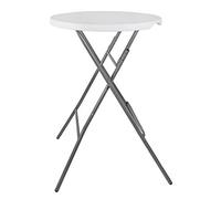 ARANAZ S.L. MANUFACTURAS DE LA MADERA Mesa de Bar en Polietileno Ø80x110cm Color Blanco, Ø80x110