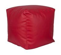 ARANAZ S.L. MANUFACTURAS DE LA MADERA Puff Cuadrado Ø40x40cm Color Rojo - Asiento Acolchado y Cómodo