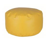 ARANAZ S.L. MANUFACTURAS DE LA MADERA Puff Ovalado Ø40x26cm Color Amarillo - Asiento Acolchado y Cómodo