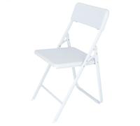 ARANAZ S.L. MANUFACTURAS DE LA MADERA Silla Delta Plegable Metálica Blanca, 5x81x50cm, Metal, 42,5 x 50 x 81 cm