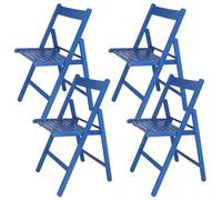 ARANAZ S.L. MANUFACTURAS DE LA MADERA Silla Plegable, Madera de Haya, Azul, 43x47x79