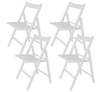 ARANAZ S.L. MANUFACTURAS DE LA MADERA Silla Plegable, Madera de Haya, Blanca, 43x47x79