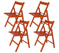 ARANAZ S.L. MANUFACTURAS DE LA MADERA Silla Plegable, Madera de Haya, Roja, 43x47x79