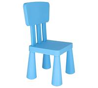 Aranaz | Silla Infantil | Sillas de Escritorio Infantiles | Diseño Moderno | Respaldo Cuadrado | En Plástico Resistente | Uso Interior o Exterior | Ligera | Esquinas Redondeadas | Azul | 31x30x67cm
