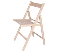 Aranaz Silla Plegable, Madera de ingeniería, Sin Barniz, 43x47x79