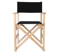 Aranaz Silla Sillón Recto Plegable, Madera, Negro, 51x46x86