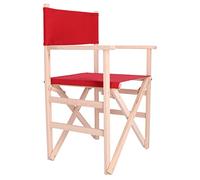 Aranaz - Sillón Director Plegable Sin Barniz Lona, Granate